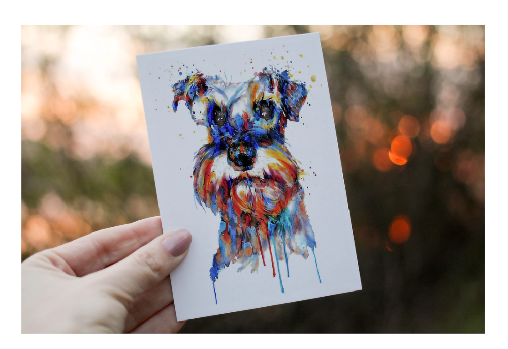 Schnauzer Birthday Card, Dog Birthday Card, Schnauzer card